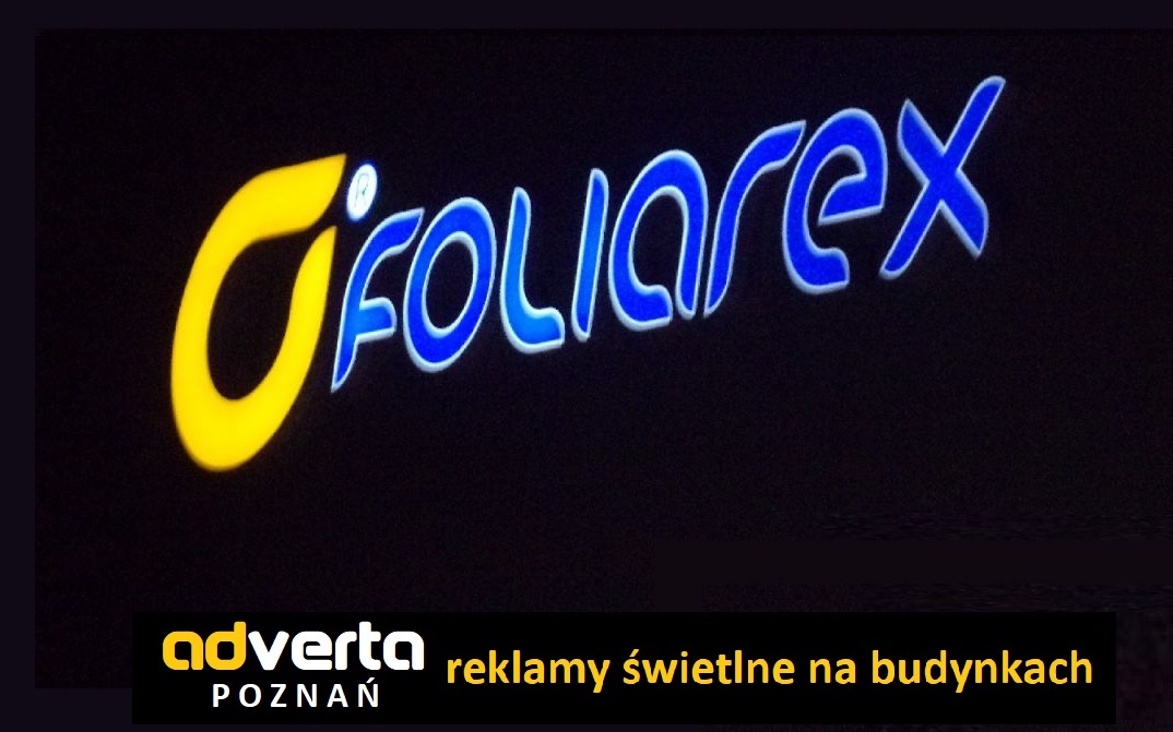 Litery 3d świetlne foliarex noca.